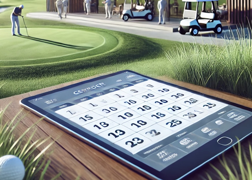 Bild Kalender und Golfclub