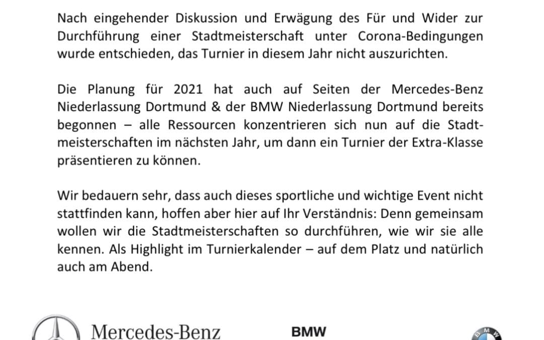 Stadtmeisterschaften 2020