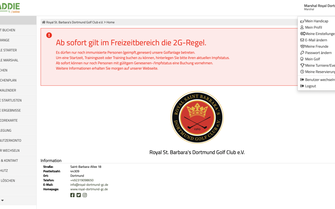 Genesenen- bzw. Impfstatus hinterlegen