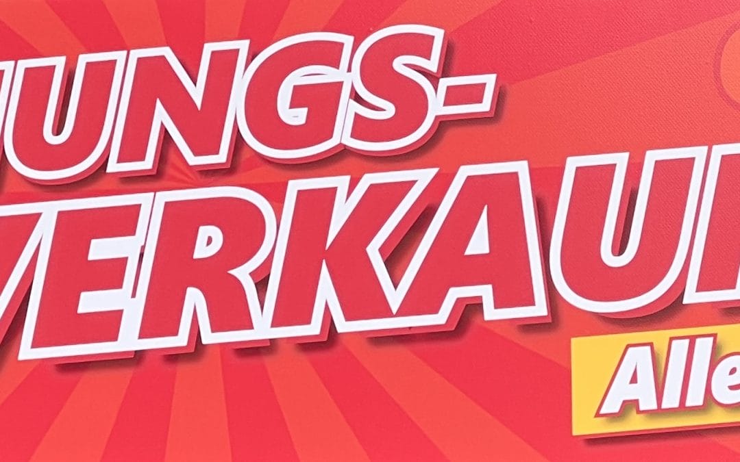 Der Räumungsverkauf im Pro Shop geht weiter!