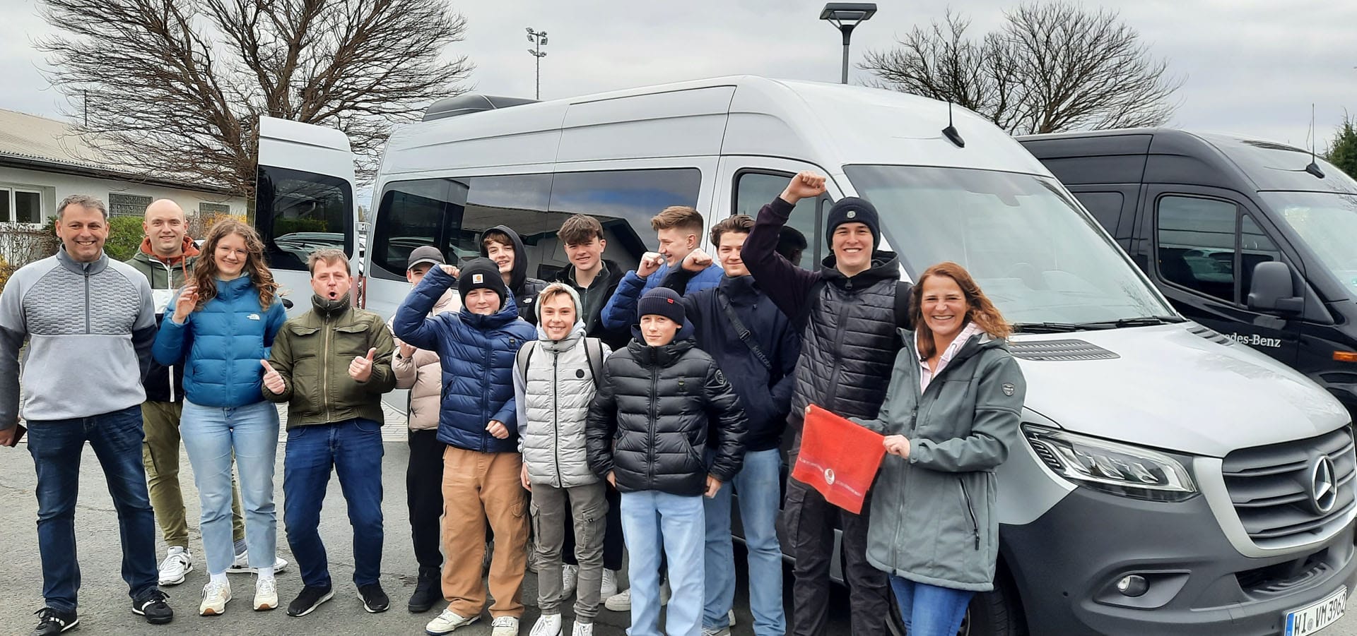 Abfahrt am Clubhaus in Dortmund