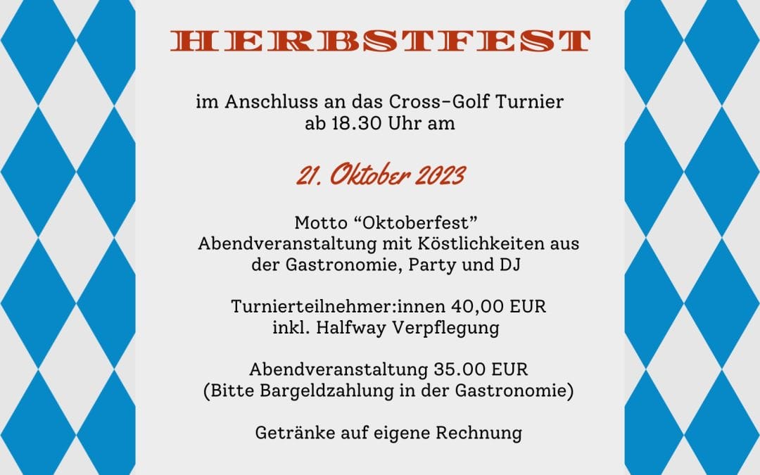 Herzliche Einladung zum Herbstfest