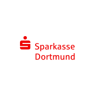 Das Logo der Sparkasse Dortmund in Rot auf weißem Hintergrund.